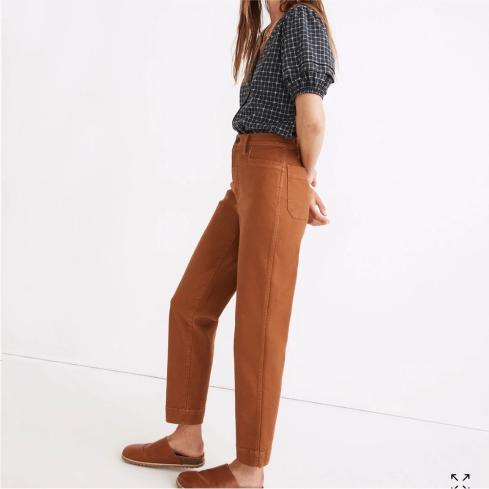 Madewell High Rise Slim Emmett Tapered Pants in Warm Toffee, 28 - Picture 2 of 11